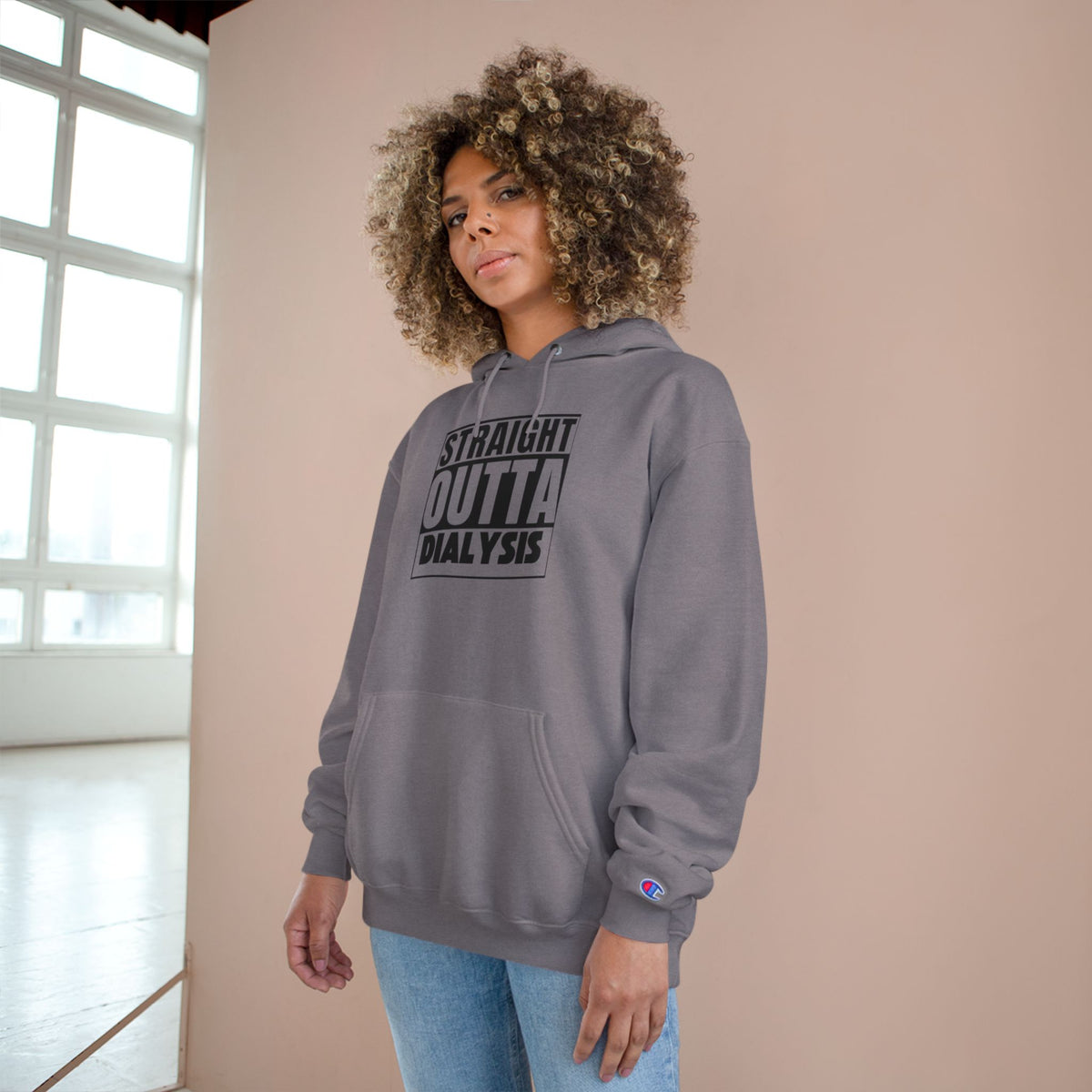 Straight Outta Dialysis Hoodie — Champion-Style Kidney Survivor Sweatshirt