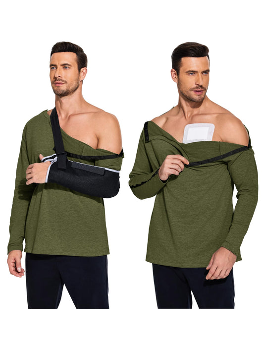 Full Tear Away Long Sleeve Army Green