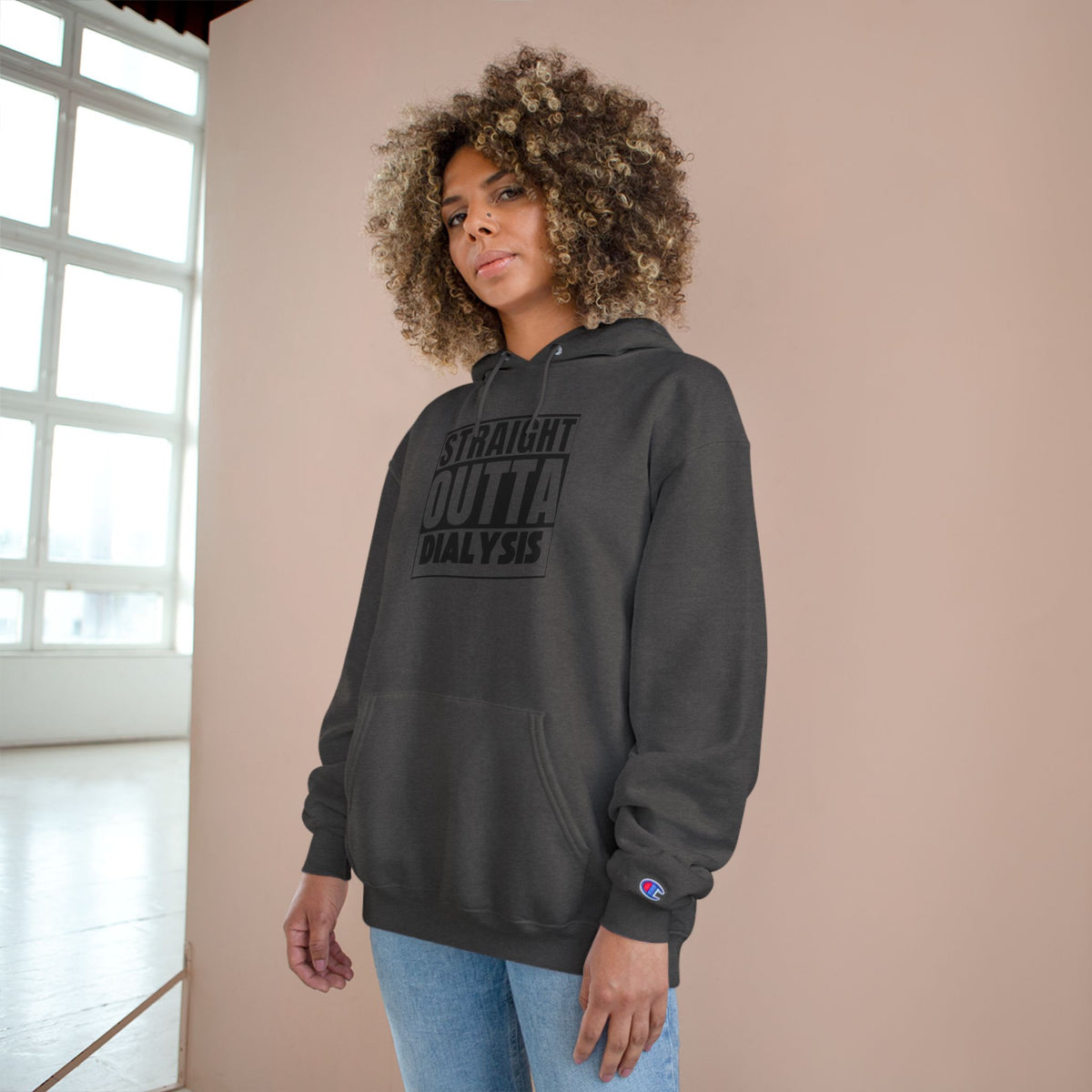 Straight Outta Dialysis Hoodie — Champion-Style Kidney Survivor Sweatshirt
