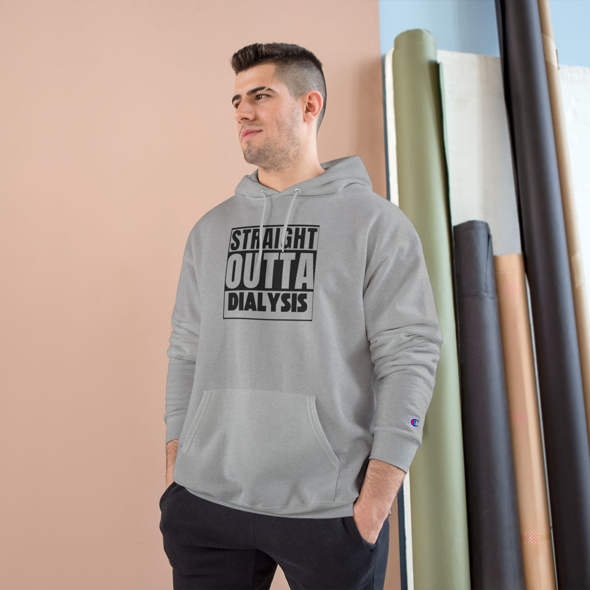 Straight Outta Dialysis Hoodie — Champion-Style Kidney Survivor Sweatshirt