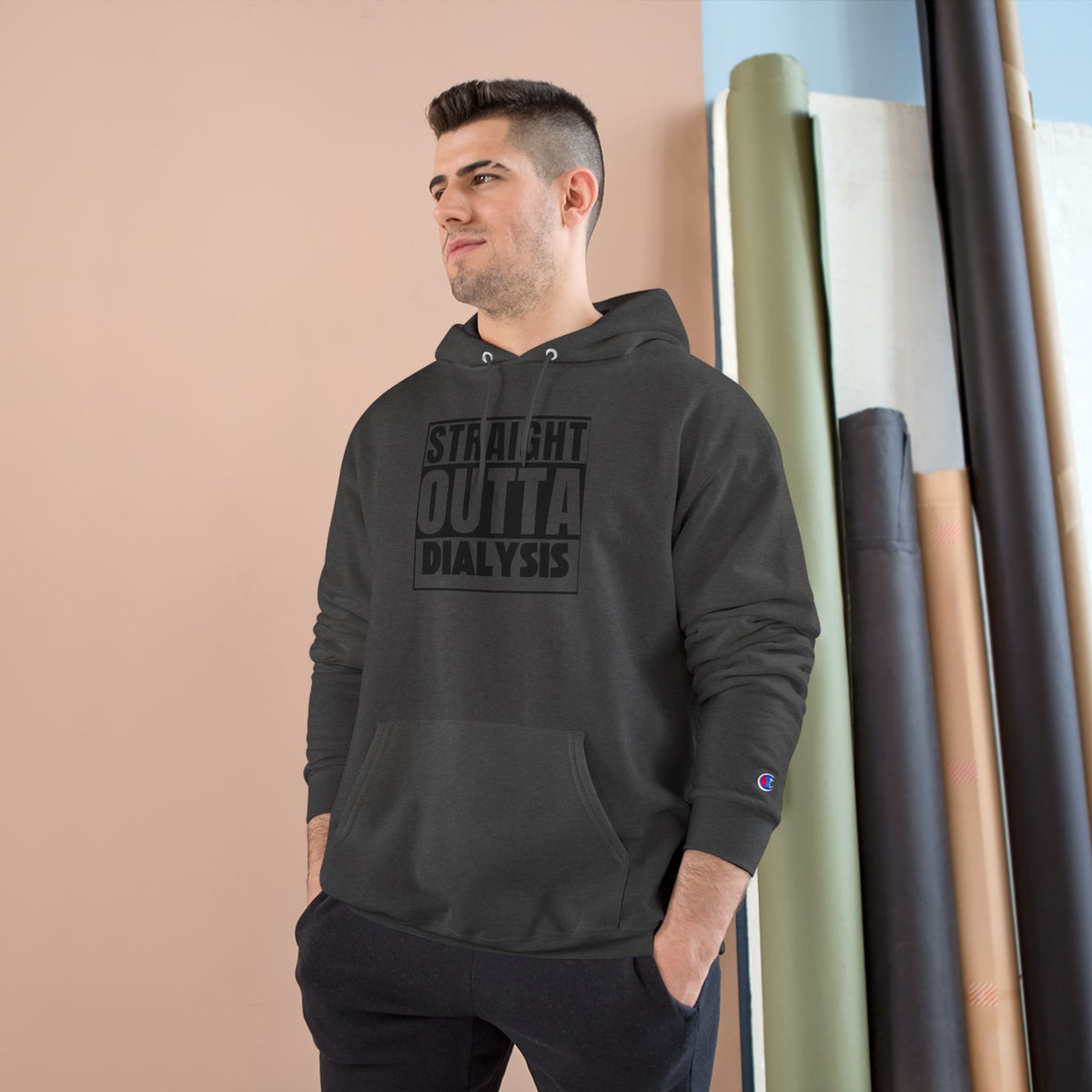 Straight Outta Dialysis Hoodie — Champion-Style Kidney Survivor Sweatshirt