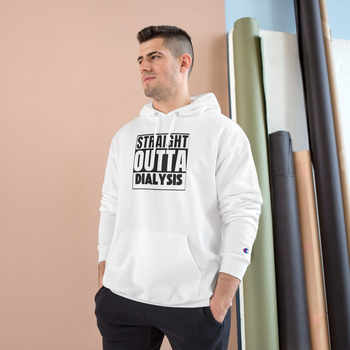Straight Outta Dialysis Hoodie — Champion-Style Kidney Survivor Sweatshirt