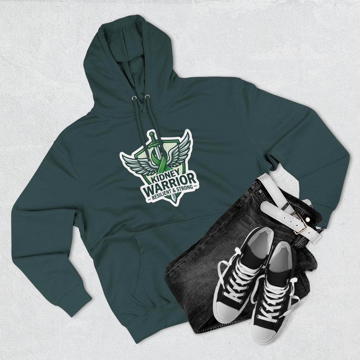 Kidney Warrior Hoodie — Resilient & Strong Awareness Pullover
