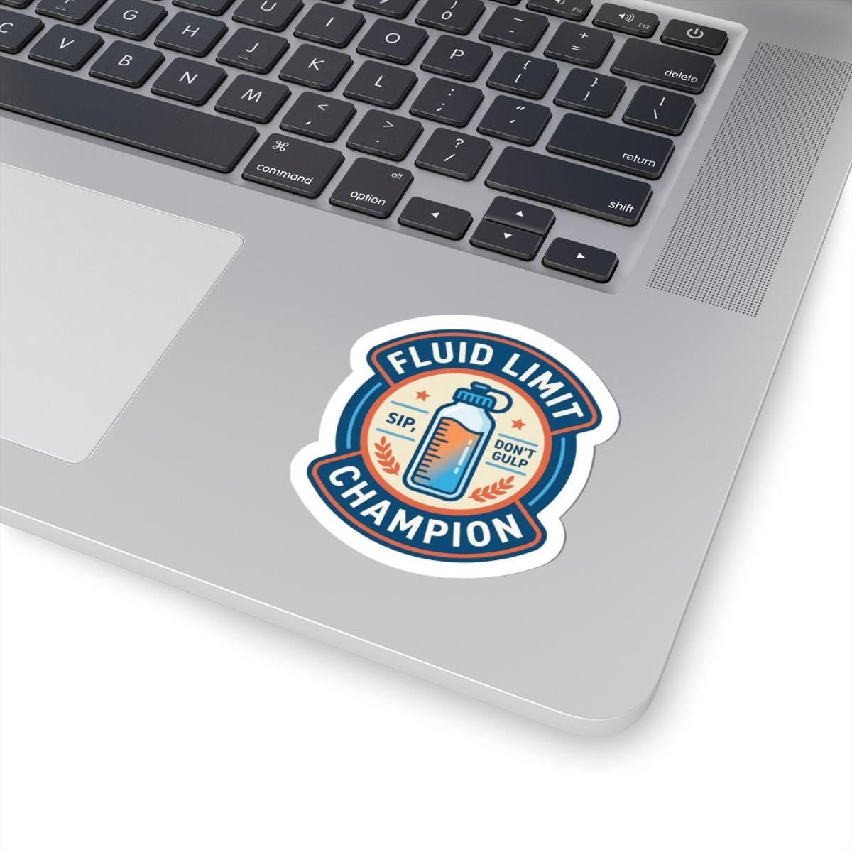 Fluid Limit Champion sticker | Water bottle hydration badge, kiss-cut sticker