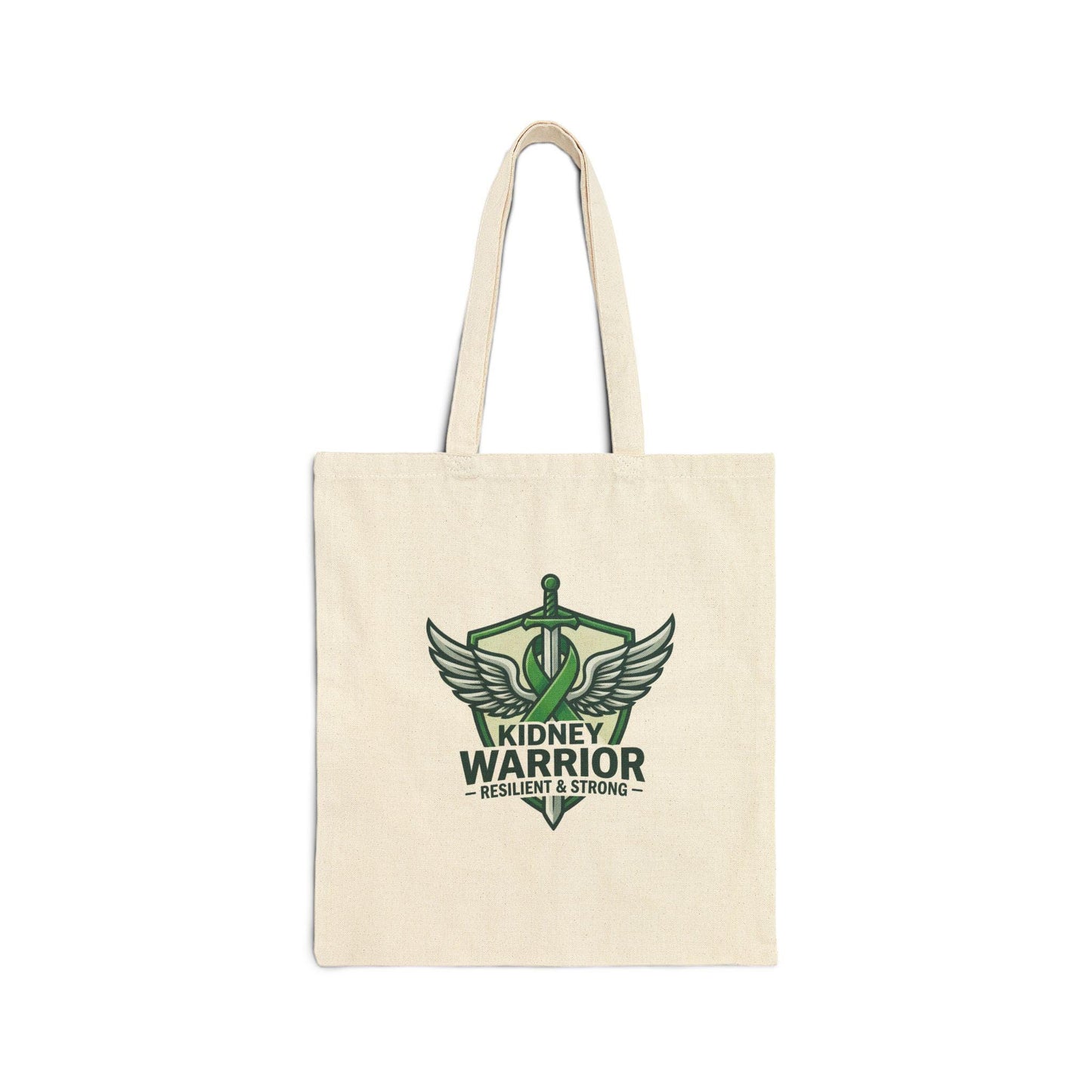 Kidney Warrior emblem Tote Bag | Resilient & Strong awareness