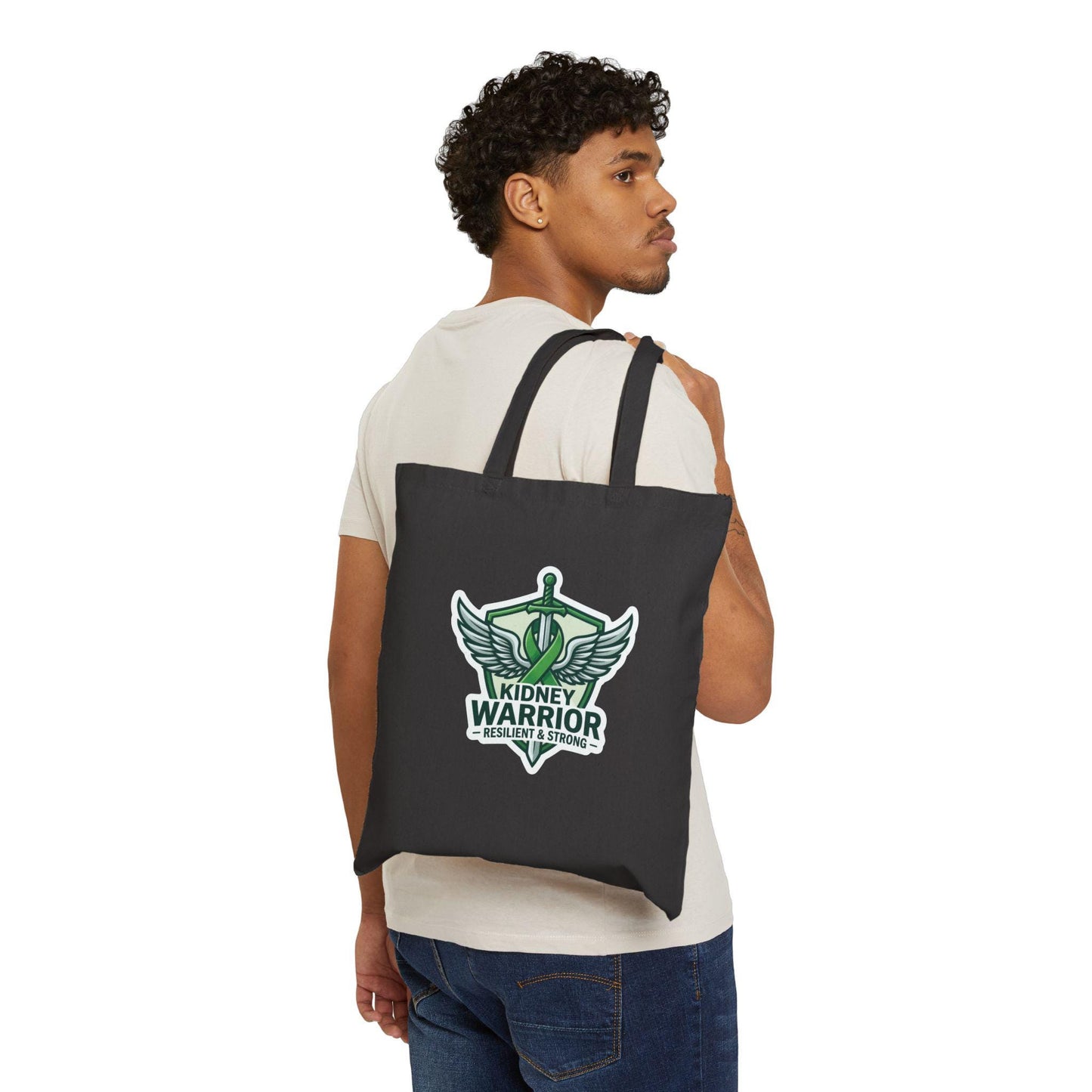 Kidney Warrior emblem Tote Bag | Resilient & Strong awareness