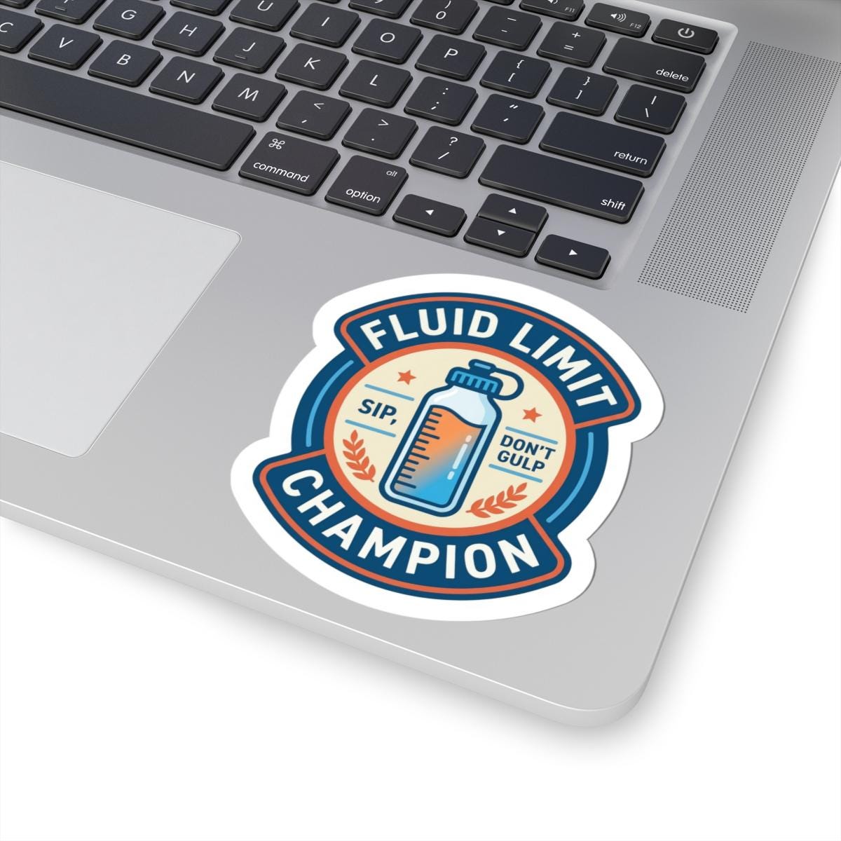Fluid Limit Champion sticker | Water bottle hydration badge, kiss-cut sticker