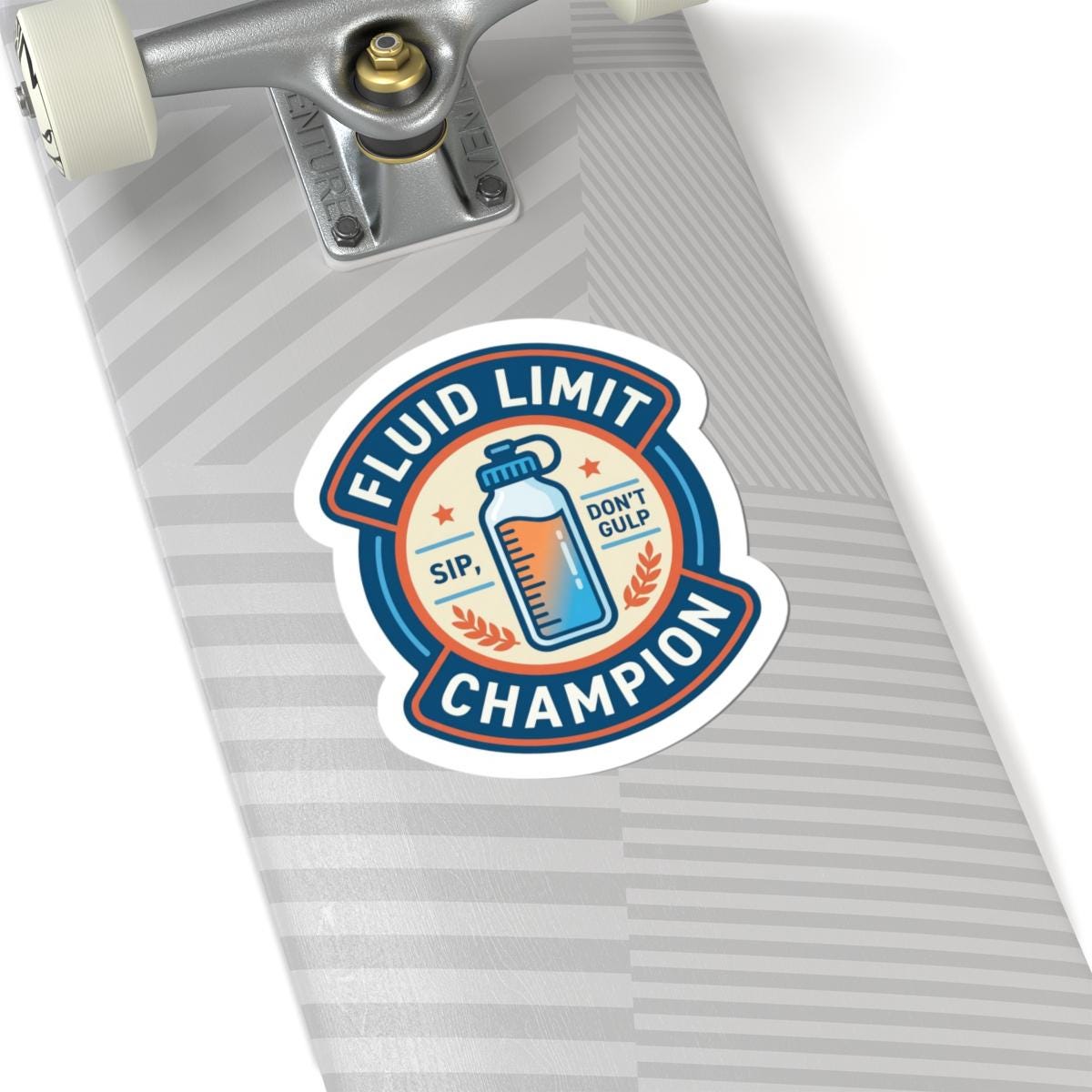 Fluid Limit Champion sticker | Water bottle hydration badge, kiss-cut sticker