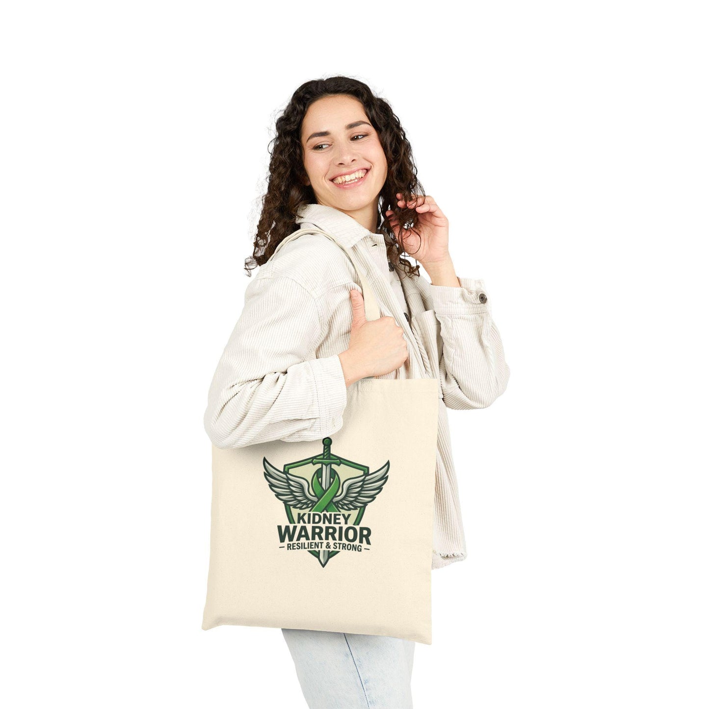 Kidney Warrior emblem Tote Bag | Resilient & Strong awareness
