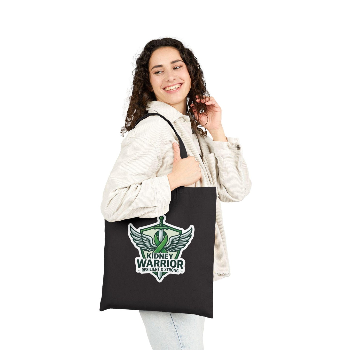 Kidney Warrior emblem Tote Bag | Resilient & Strong awareness