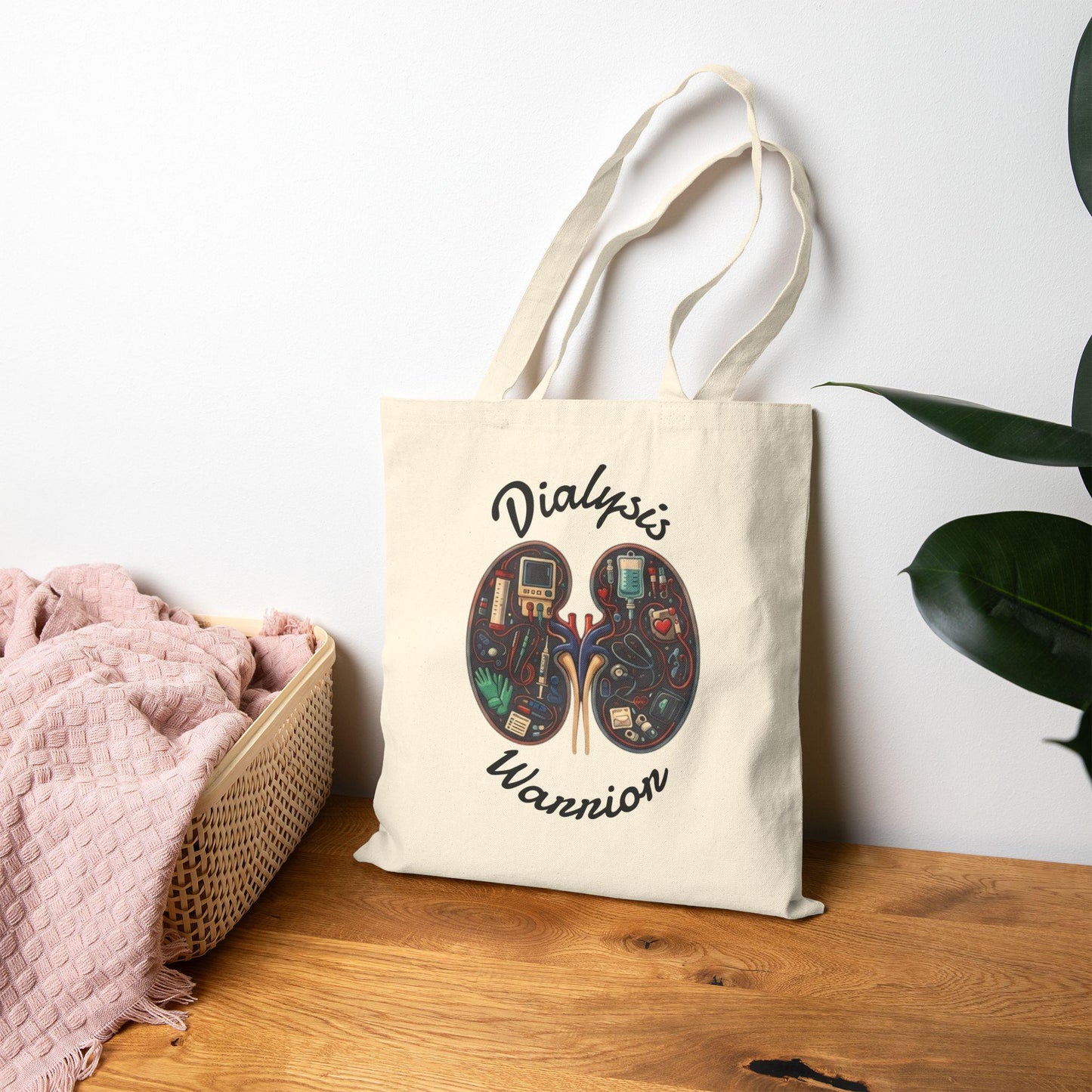 Dialysis Warrior Tote Bag | Kidney Awareness, Medical Support